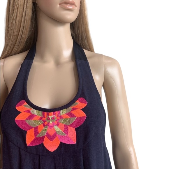 Soho Julie Brown Embroidered Dress S NWT - Picture 2 of 8